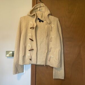 French Connection wool toggle closure hooded cardigan